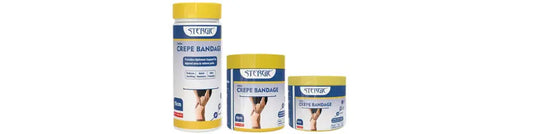 Stergic Cotton Crepe Bandage with Flexible Clips - Pain Relief Garam Patti for Sports Injuries & First Aid _ Soft & Stretchable – Stergic