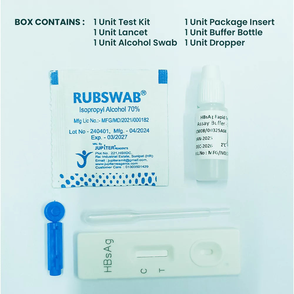 ONCE HBsAg Rapid DIY Home Detection Kit, Instant Blood Test Kit, Easy to Use with Instant Results