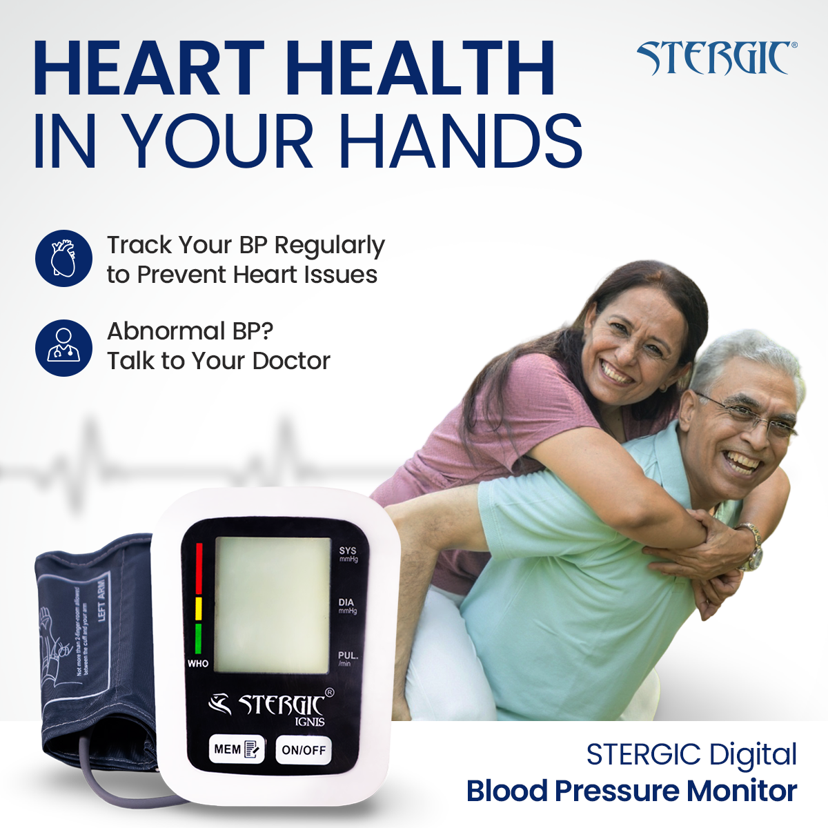 STERGIC Travel Wellness Combo – Nebulizer, BP Monitor & Thermometer