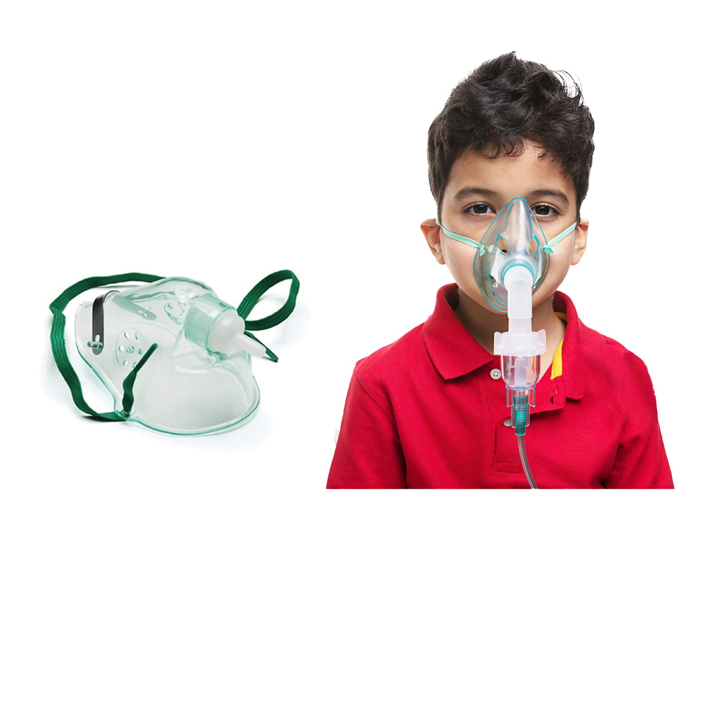 STERGIC Oxygen Mask Medical Grade Respiratory Support, Transparent
