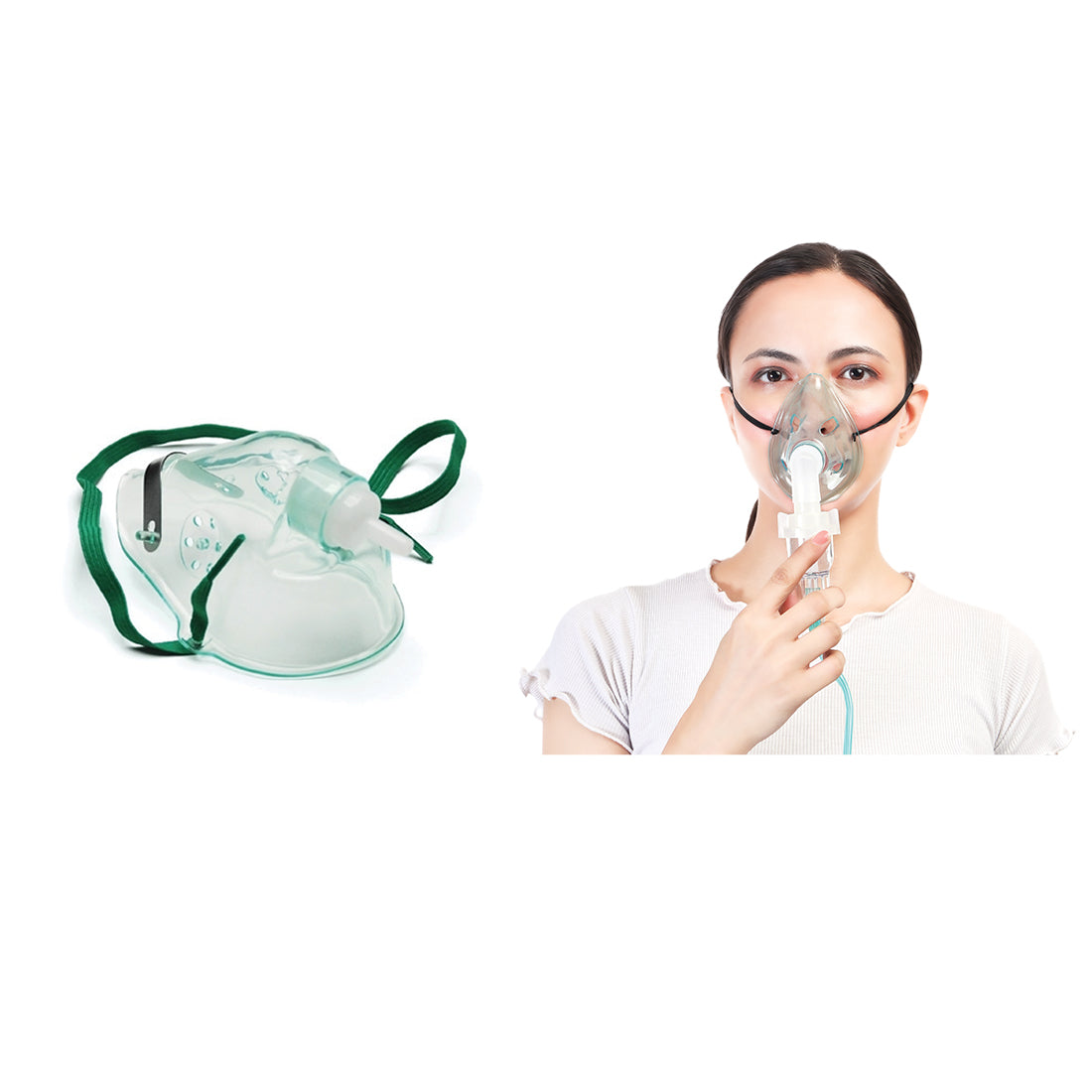 STERGIC Oxygen Mask Medical Grade Respiratory Support, Transparent