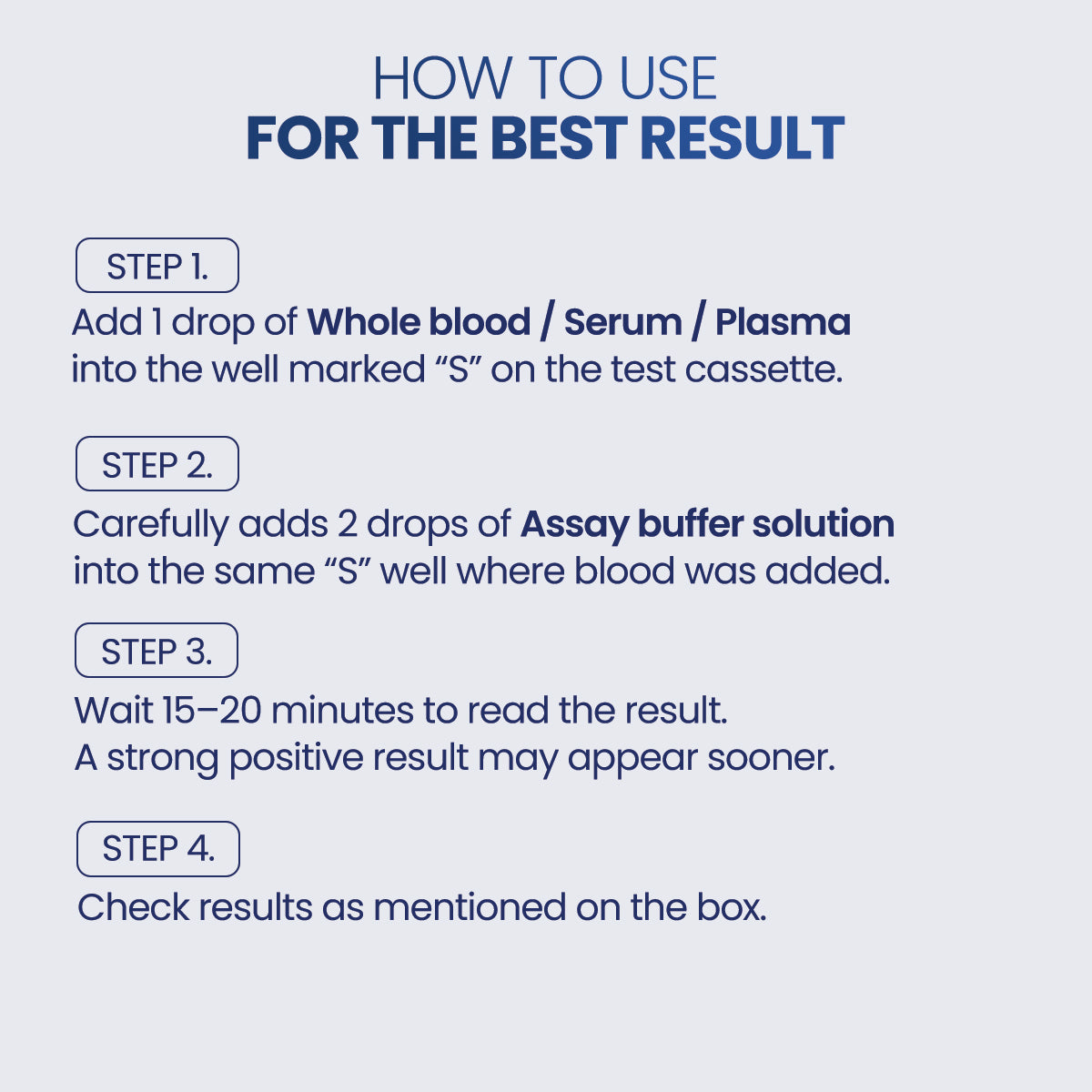ONCE Rapid Typhoid DIY Home Detection Kit, Instant Blood Test, In-Vitro Diagnostic Use, Use at home Result in 15 min