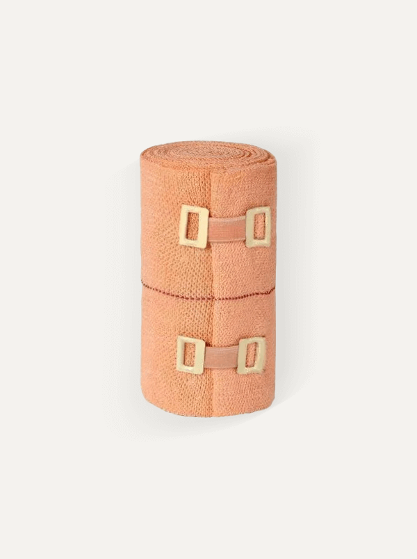 STERGIC Cotton Crepe Bandage with Flexible Clips (10cm X 4m)