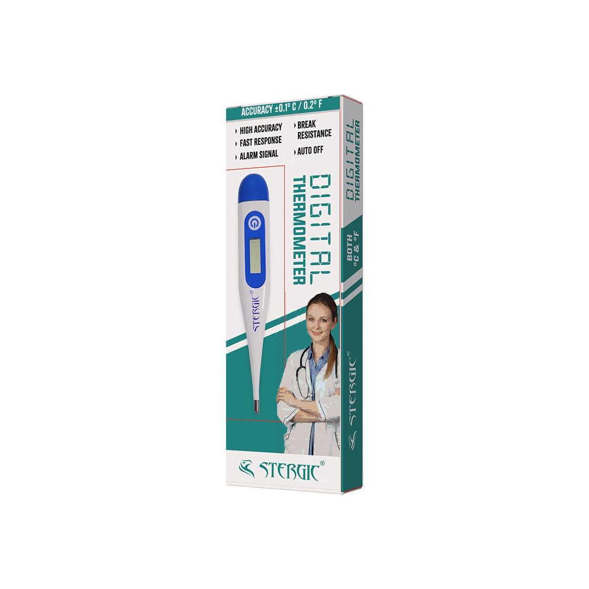 STERGIC Digital Thermometer with One Touch Operation