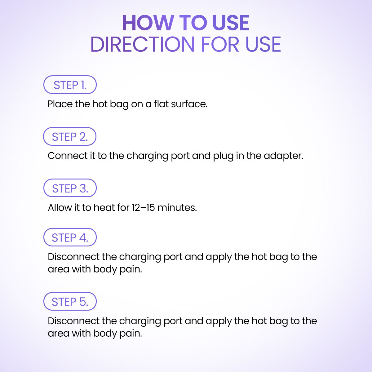STERGIC Electro Thermal Hot Water Bag for Pain Relief
