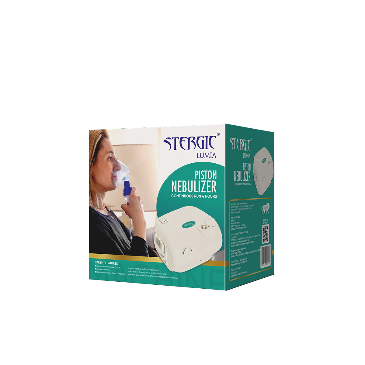STERGIC Nebulizer with piston compressor- 2 yrs warranty
