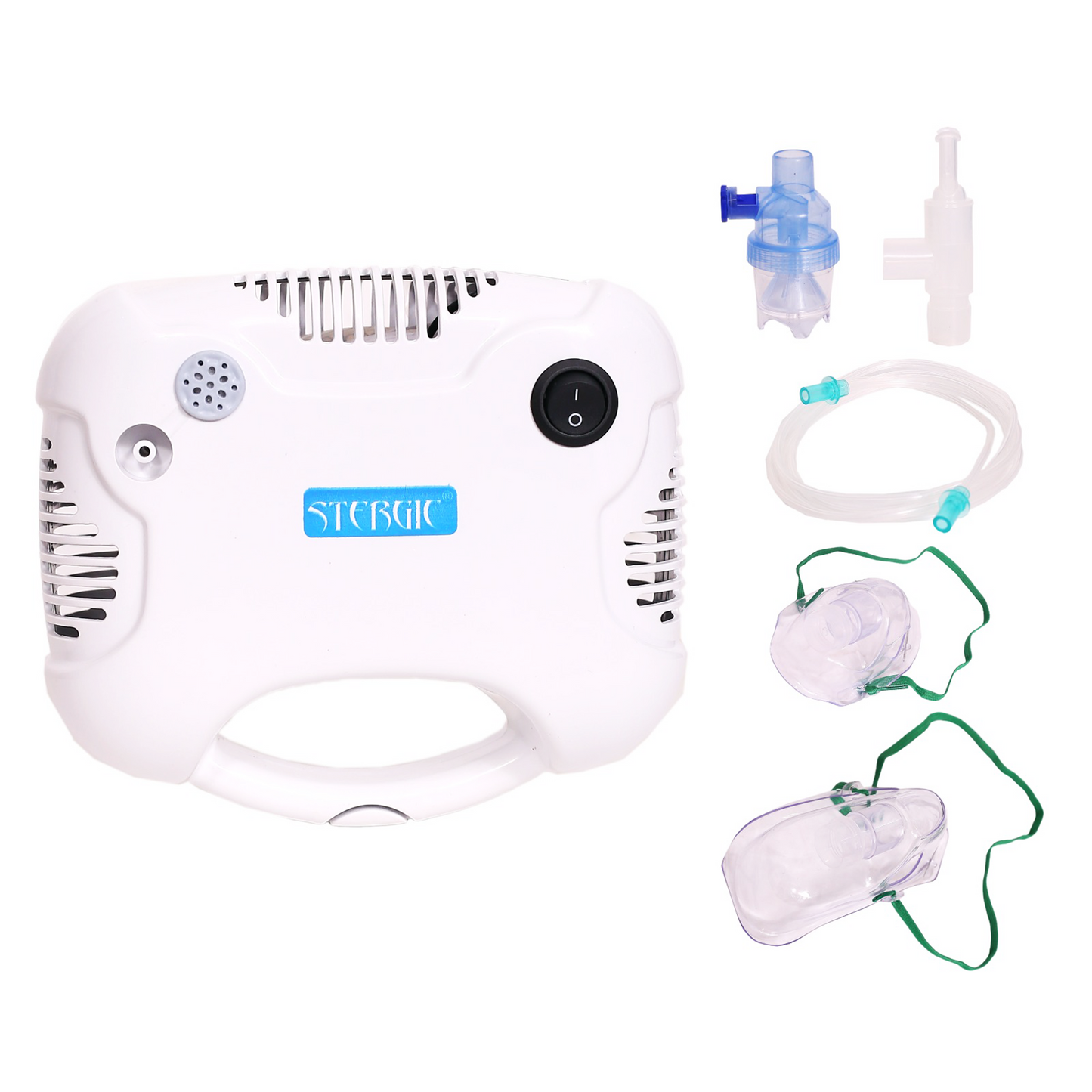 Stergic Lumia-HC Piston Compressor Nebulizer, Adjustable Flow Medicine Chamber, for Wheezing and Chest Tightness Relief