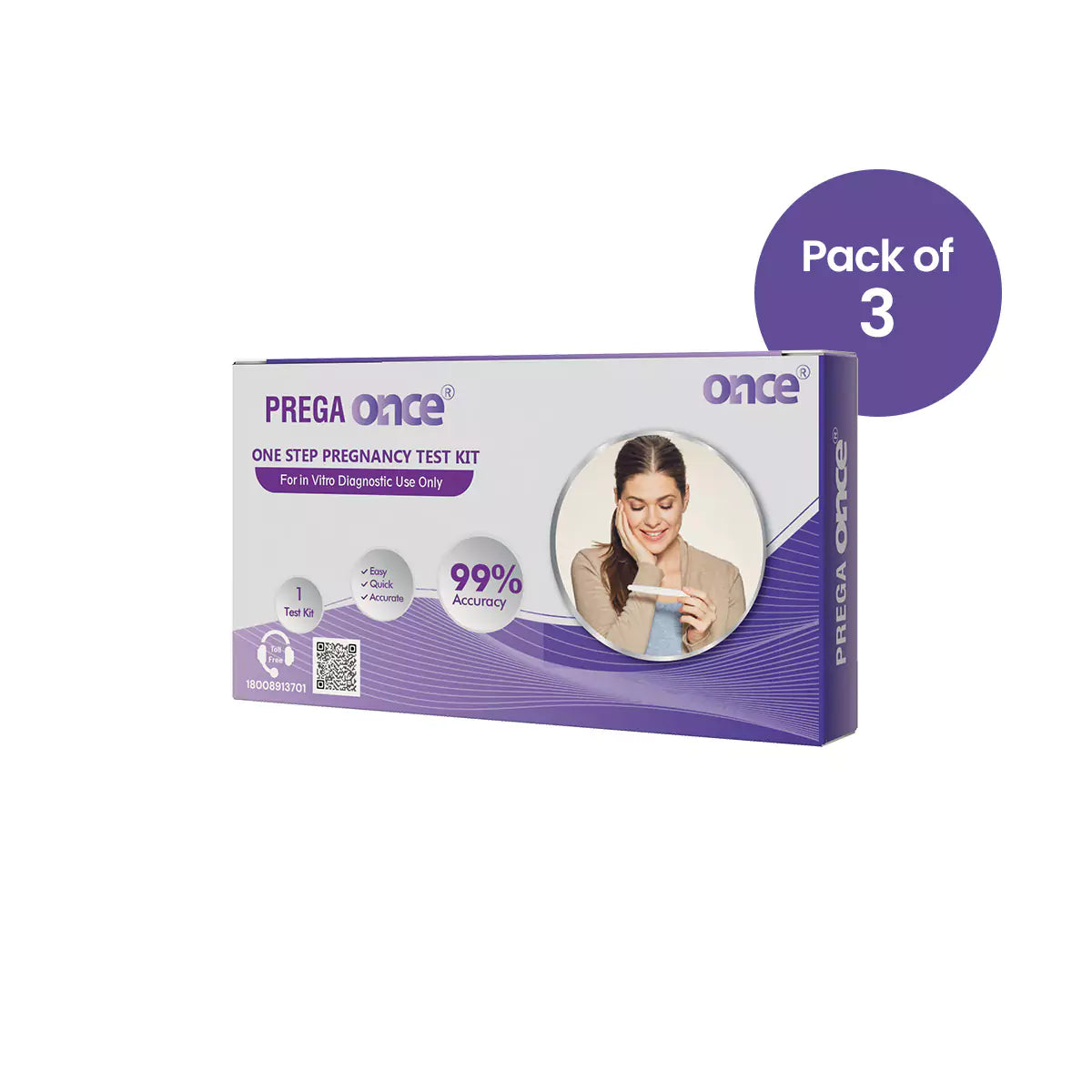 STERGIC Prega Once Pregnancy Rapid Test Kit (Pack of 3)
