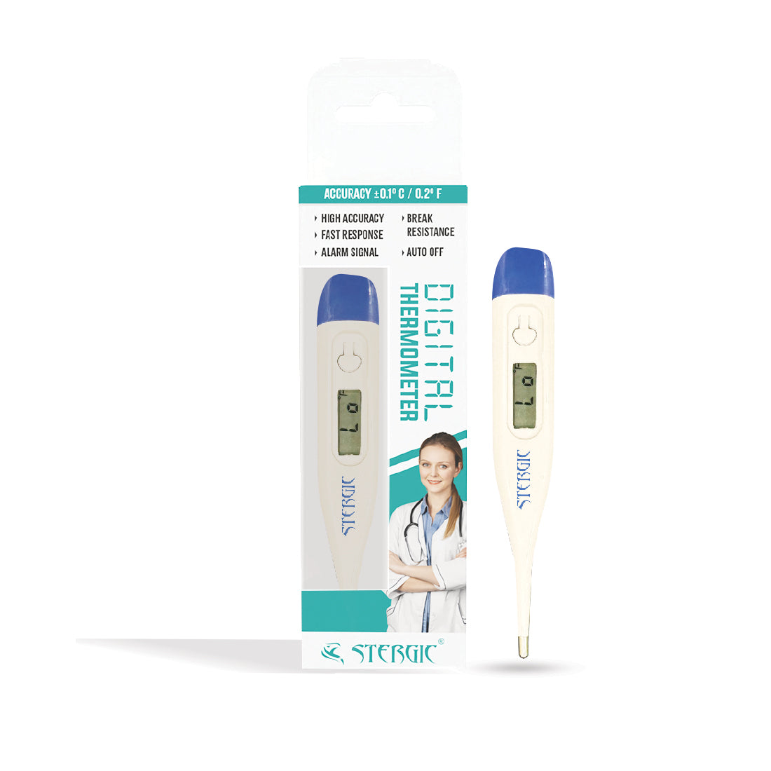 STERGIC Digital Thermometer with One Touch Operation