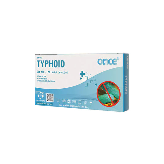 ONCE Rapid Typhoid DIY Home Detection Kit, Instant Blood Test, In-Vitro Diagnostic Use, Use at home Result in 15 min