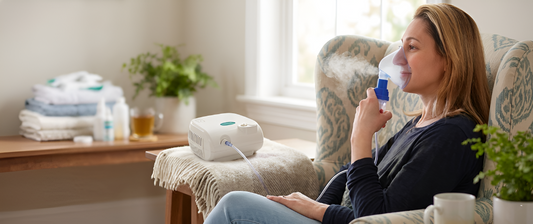 Piston compressor nebulizer machine for home use for asthma and respiratory treatment