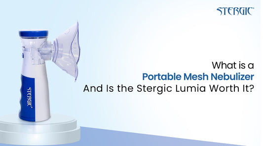 Stergic Lumia portable mesh nebulizer handheld device with one-touch button
