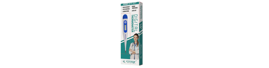 Stergic Digital Thermometer with One Touch Operation for oral and underarm temperature measurement