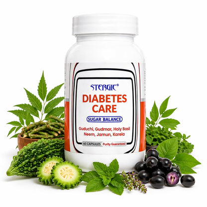 STERGIC Diabetes Care Capsules – Ayurvedic Sugar Balance Support | 60 Capsules