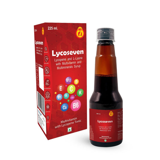 STERGIC Lycoseven Lycopene & L-Lysine Multivitamin Multiminerals Syrup | 225ml