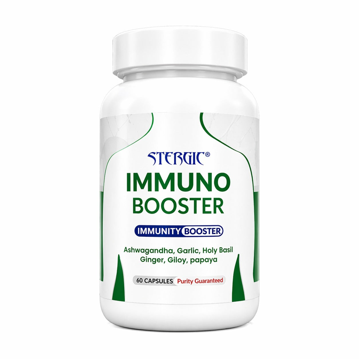 STERGIC Immunity Booster Capsules – Ayurvedic Immune Support | 60 Capsules