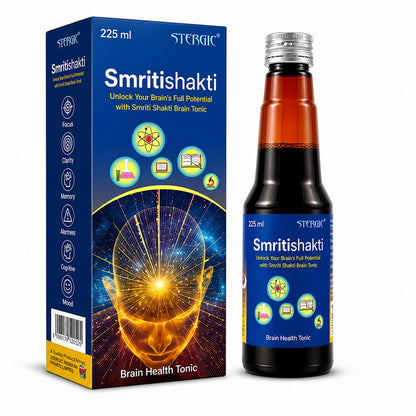 STERGIC Smritishakti Ayurvedic Brain Health Tonic Syrup | 225ml
