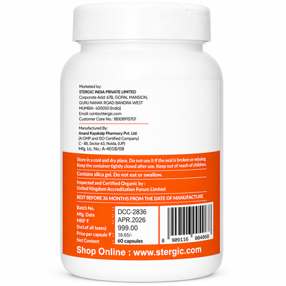 STERGIC Diabetes Care Capsules – Ayurvedic Sugar Balance Support | 60 Capsules