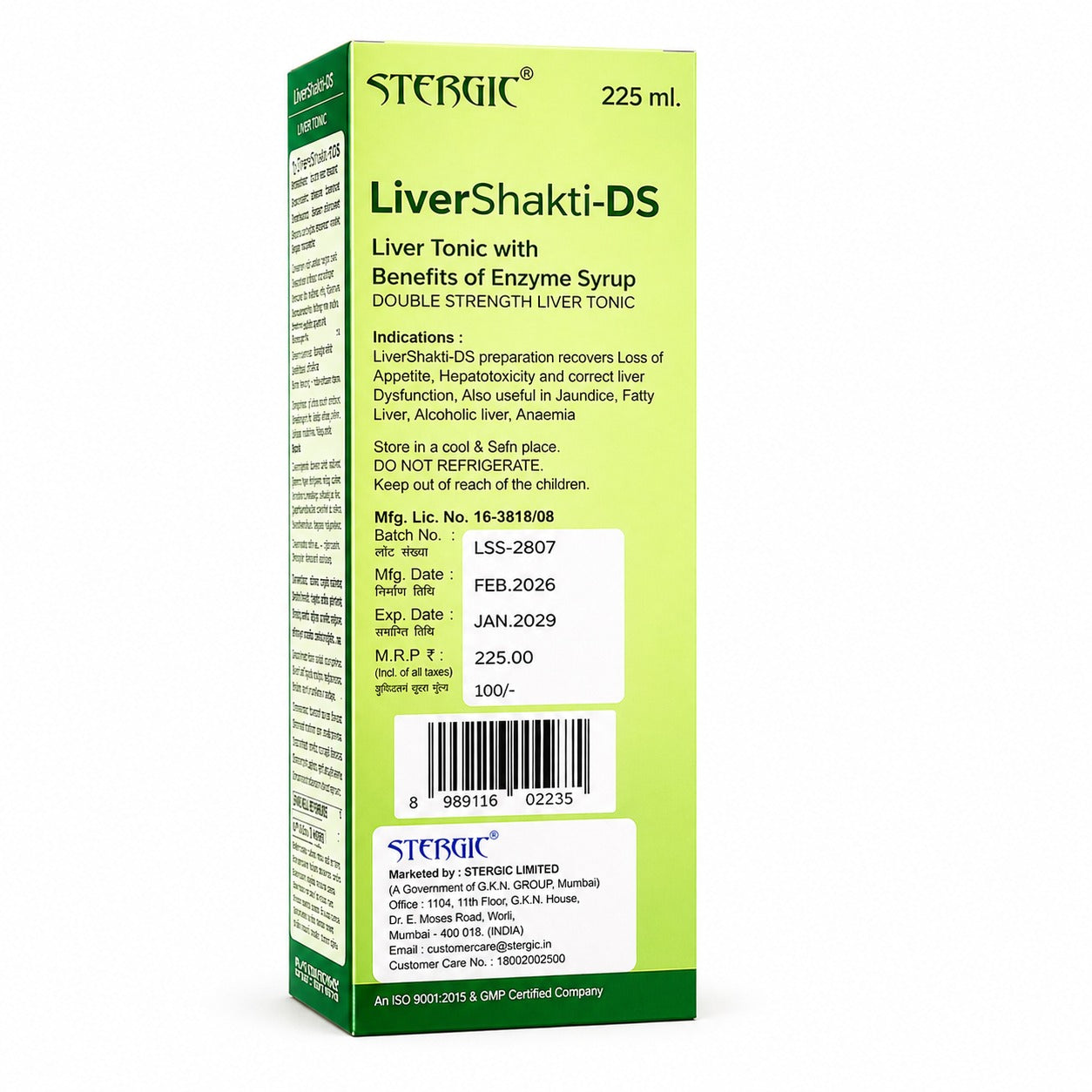 STERGIC LiverShakti-DS Double Strength Liver Tonic with Enzyme Syrup | 225ml