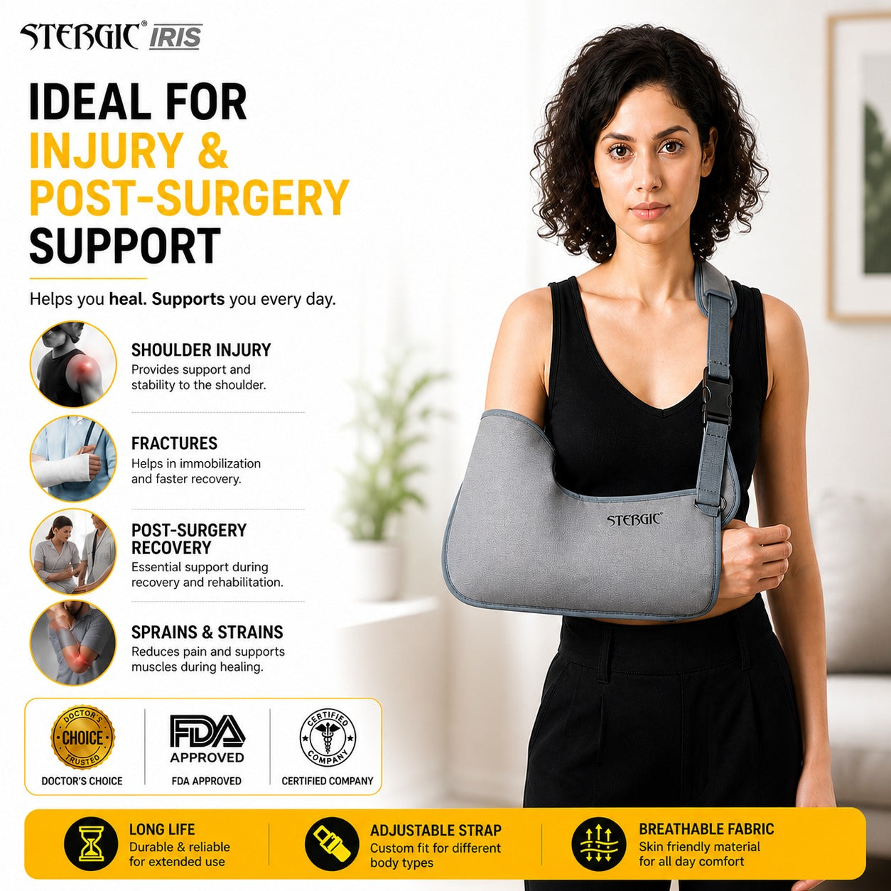 Stergic iris arm sling