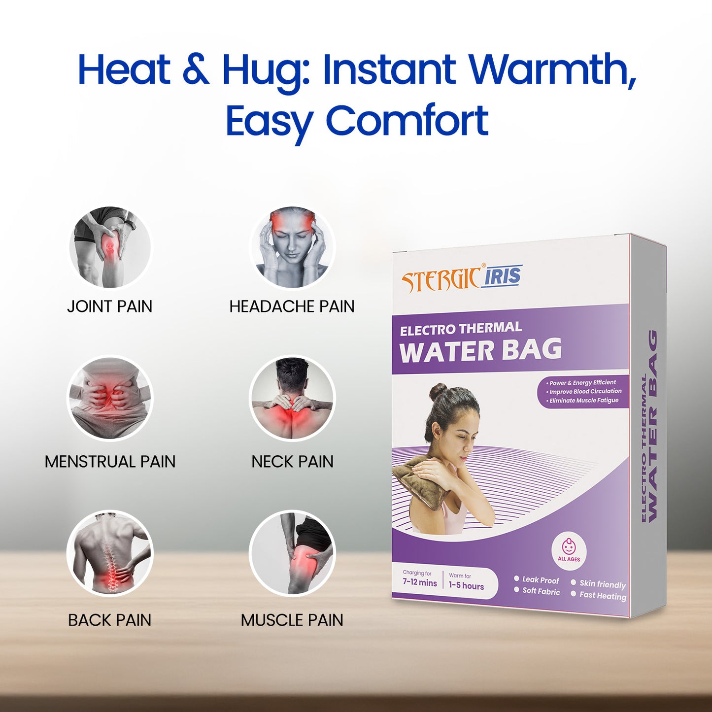 STERGIC Electro Thermal Hot Water Bag for Pain Relief