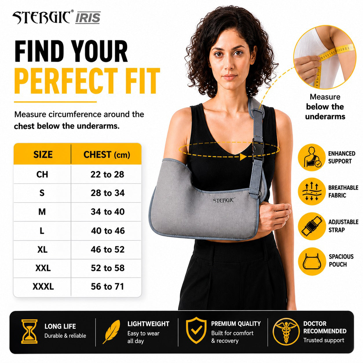 Stergic iris arm sling
