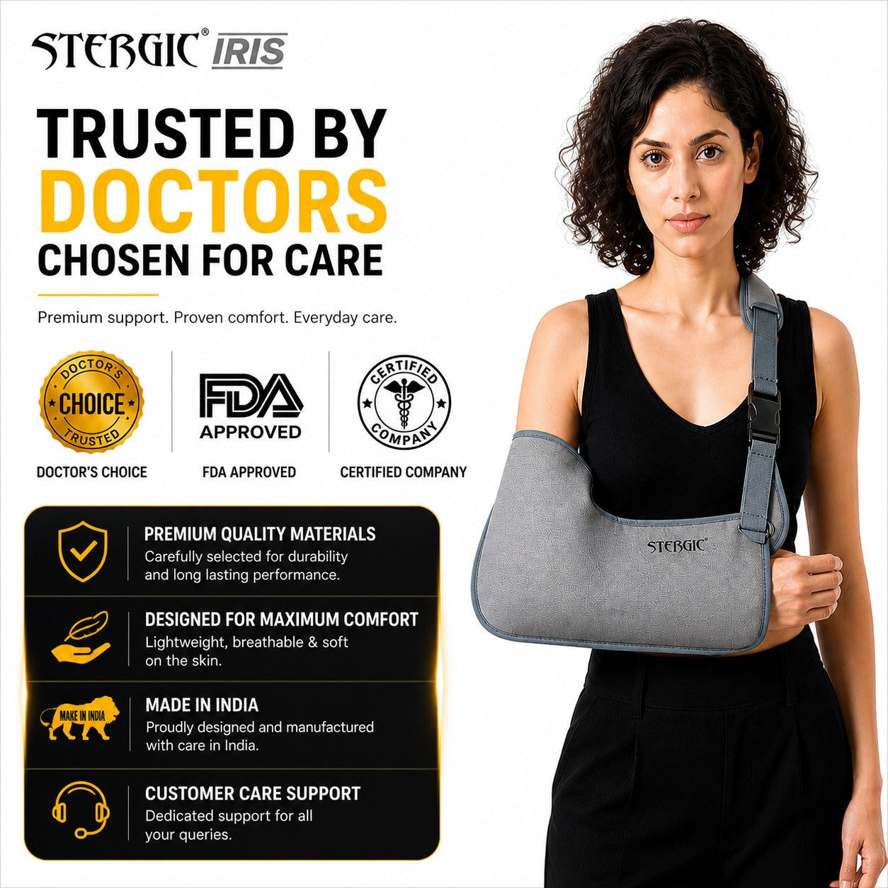 Stergic iris arm sling
