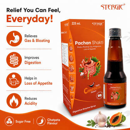 STERGIC Pachan Shakti Ayurvedic Digestive Enzyme Syrup | 225ml
