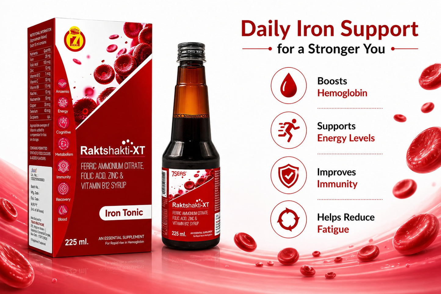 STERGIC Raktshakti-XT Iron Tonic Syrup | 225ml