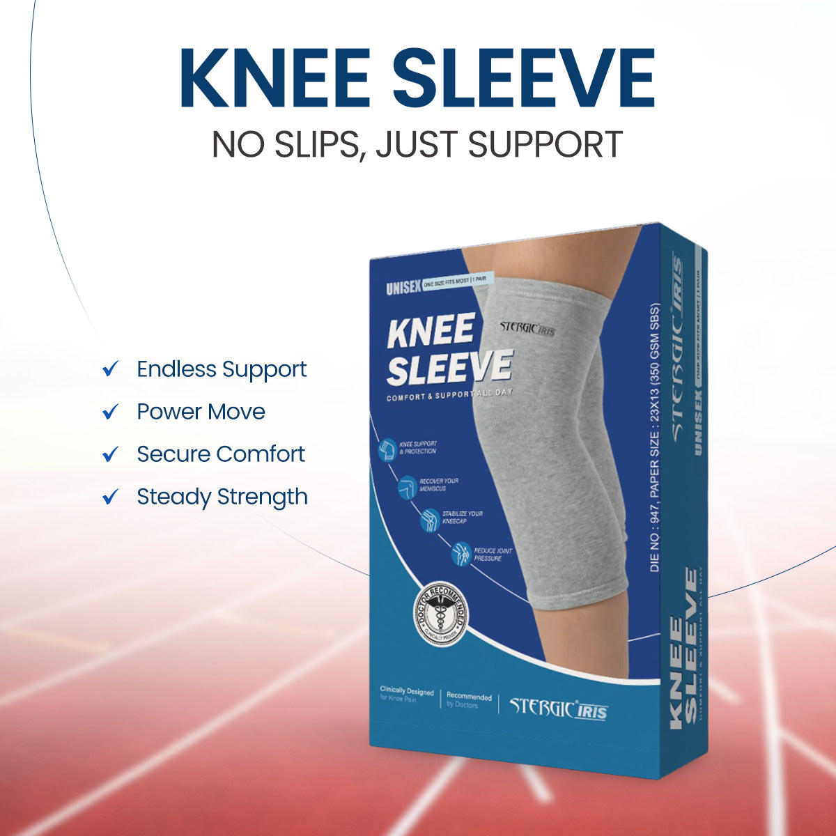 STERGIC Orthopedic Support Combo - Knee Sleeves & Ankle Sleeves