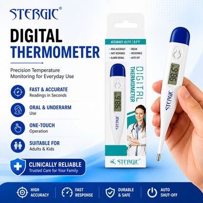 STERGIC Digital Thermometer with One Touch Operation