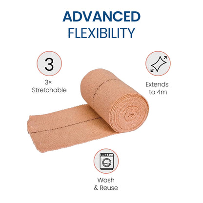 STERGIC Crepe Bandage with Flexible Clips