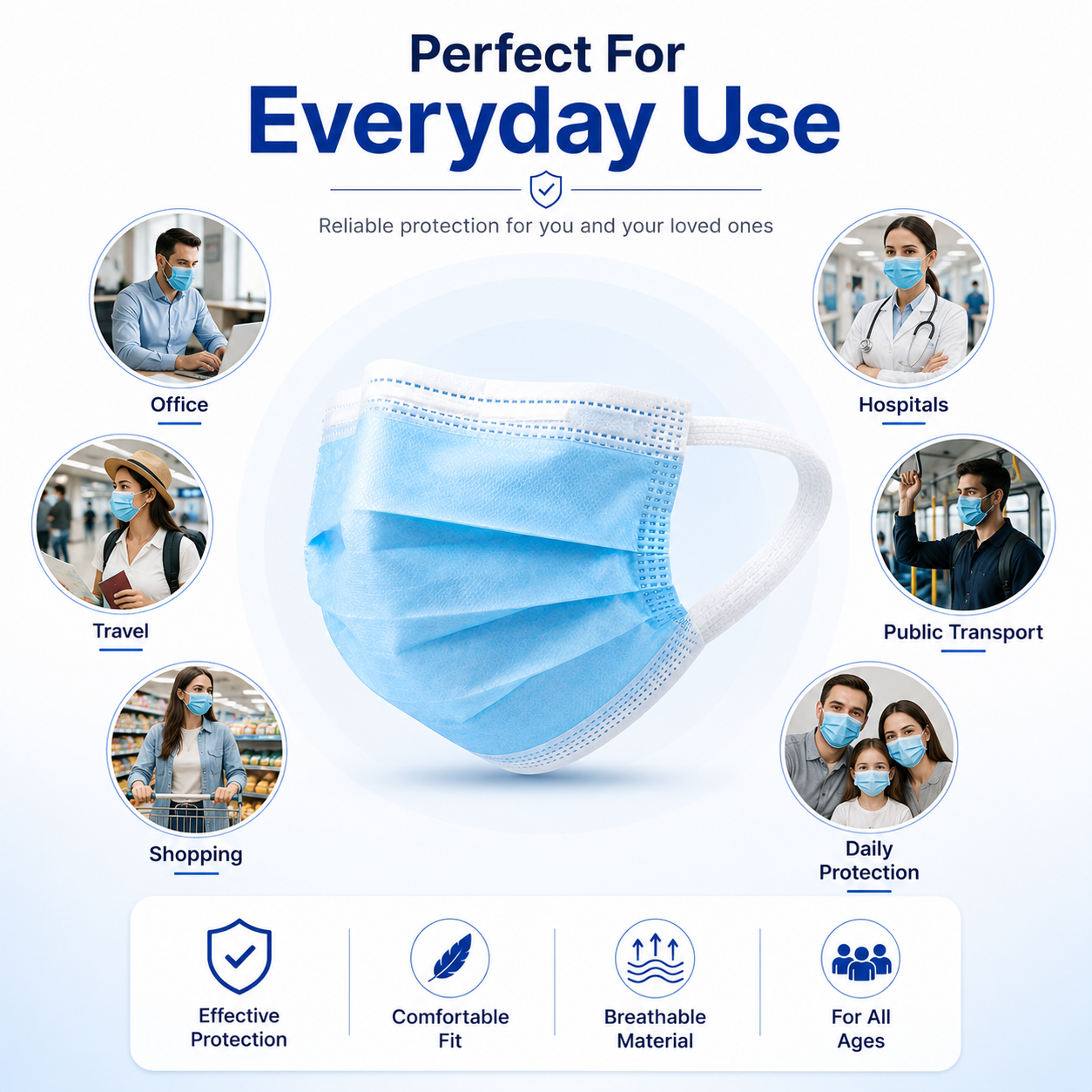 STERGIC Three Ply Face Mask