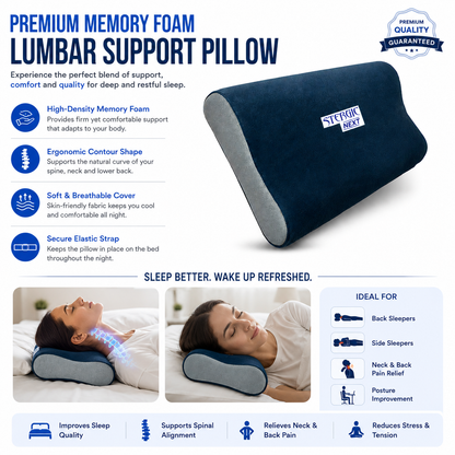 STERGIC NEXT Cervical Pillow for Neck & Shoulder Pain Relief Ergonomic Memory Foam  (Full Size - 60X36X10cm)