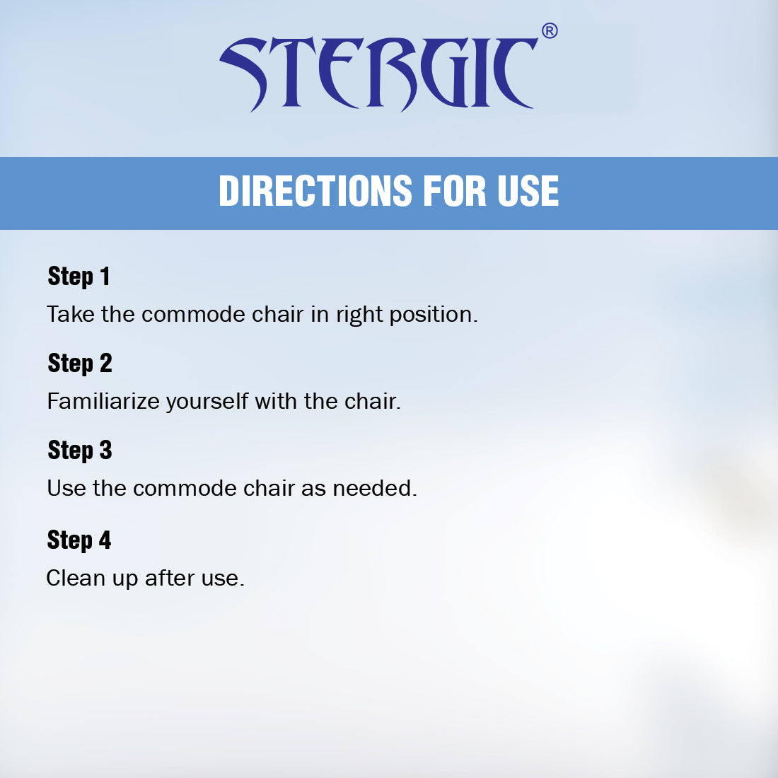 STERGIC NEXT Foldable Anti-Slip Shower Commode Chair for Toilet with Stainless Steel Frame, Sturdy, 150Kg Capacity