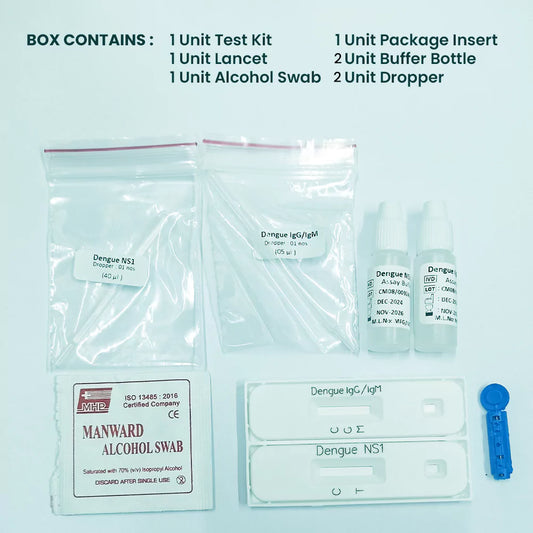 Once Dengue combo Rapid DIY Home Detection Kit, Instant Blood Test, For In-Vitro Diagnostic Use