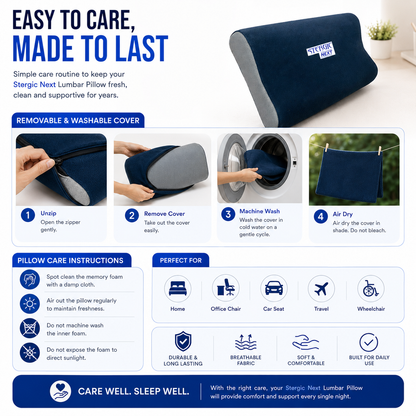 STERGIC NEXT Cervical Pillow for Neck & Shoulder Pain Relief Ergonomic Memory Foam  (Full Size - 60X36X10cm)