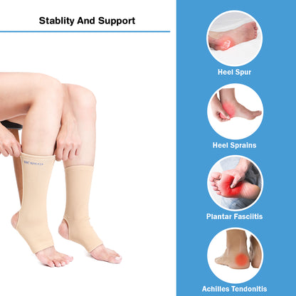 STERGIC Orthopedic Support Combo - Knee Sleeves & Ankle Sleeves