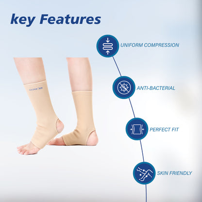 STERGIC Orthopedic Support Combo - Knee Sleeves & Ankle Sleeves