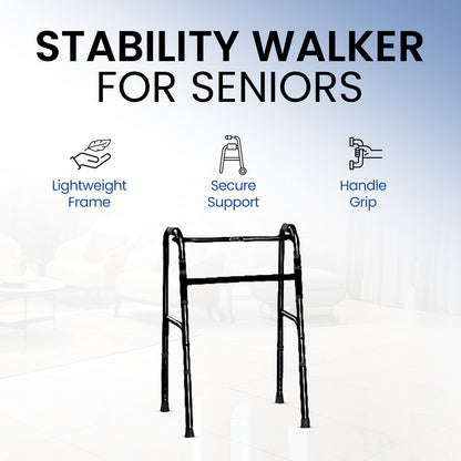 STERGIC Walker with Adjustable Height, Easily Foldable