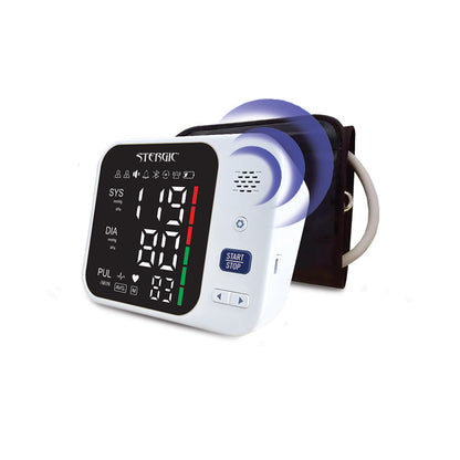 STERGIC IGNIS Blood Pressure Monitoring Device, Large LCD Display, with voice announcement