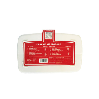 STERGIC First Aid Kit for Home, Compact Medical Emergency Box with Clear Storage Case