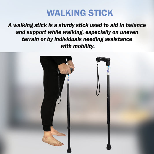 STERGIC NEXT Strong Adjustable Walking Stick with Adjustable Height