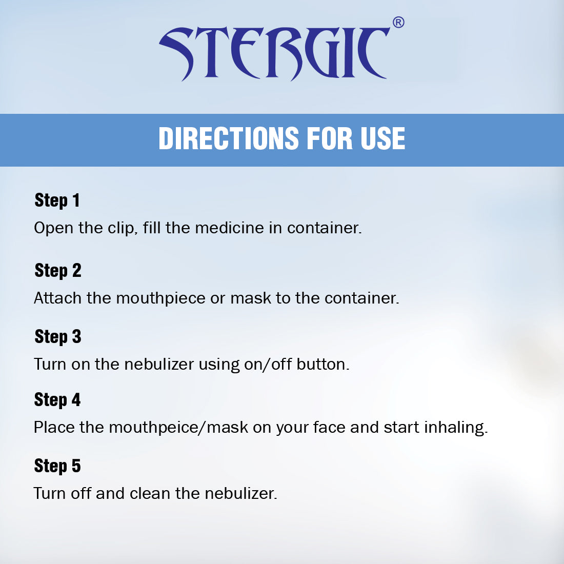 Stergic Lumia Portable Mesh Nebulizer Handheld, One Touch Operation, No Noise, High Nebulization Rate Lightweight, Travel Friendly