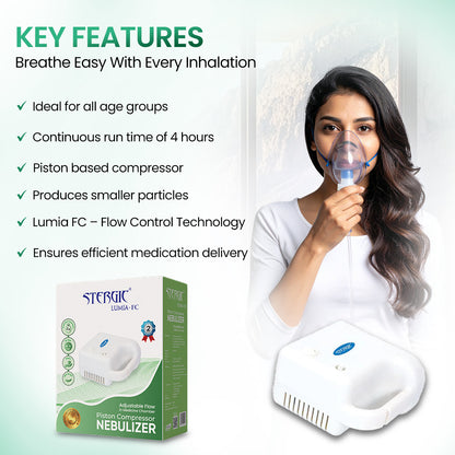 STERGIC Nebulizer with Flow Control - 2 yrs warranty