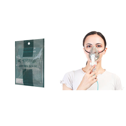 STERGIC Oxygen Mask Medical Grade Respiratory Support, Transparent
