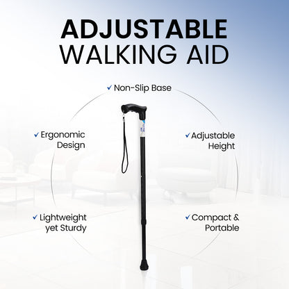 STERGIC NEXT Strong Adjustable Walking Stick with Adjustable Height