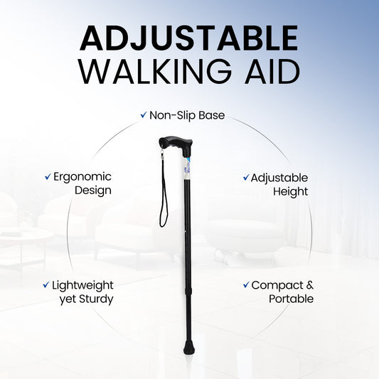 STERGIC NEXT Strong Adjustable Walking Stick with Adjustable Height
