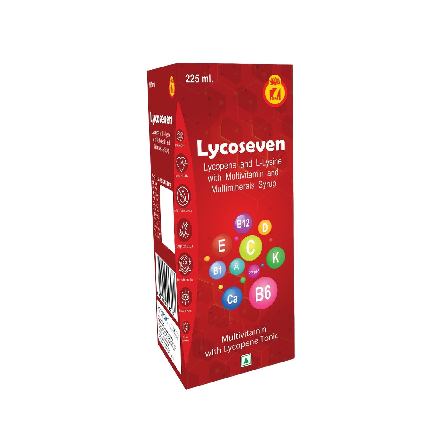 STERGIC Lycoseven Lycopene & L-Lysine Multivitamin Multiminerals Syrup | 225ml