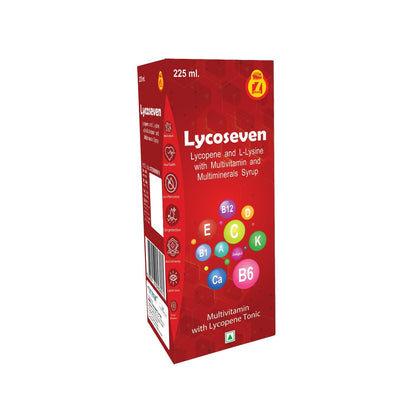 STERGIC Lycoseven Lycopene & L-Lysine Multivitamin Multiminerals Syrup | 225ml